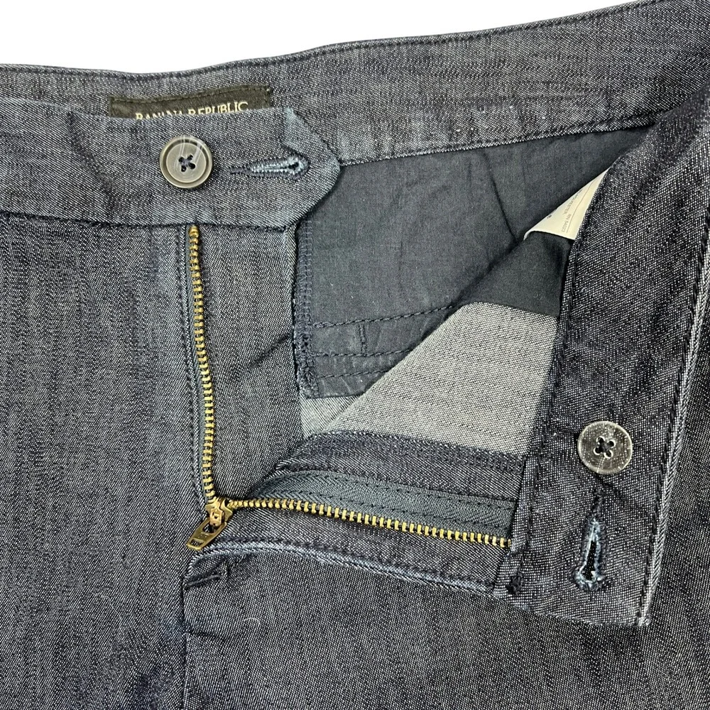 Banana Republic Factory Hampton Fit Chino Shorts 10P Dark Wash Stretch Denim